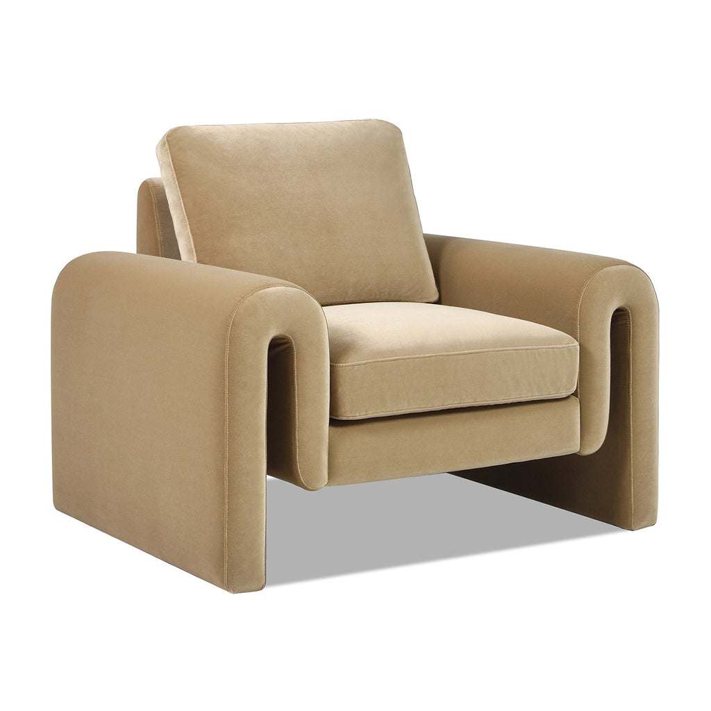 Mason 40" Arched Arm Chair, Camel
