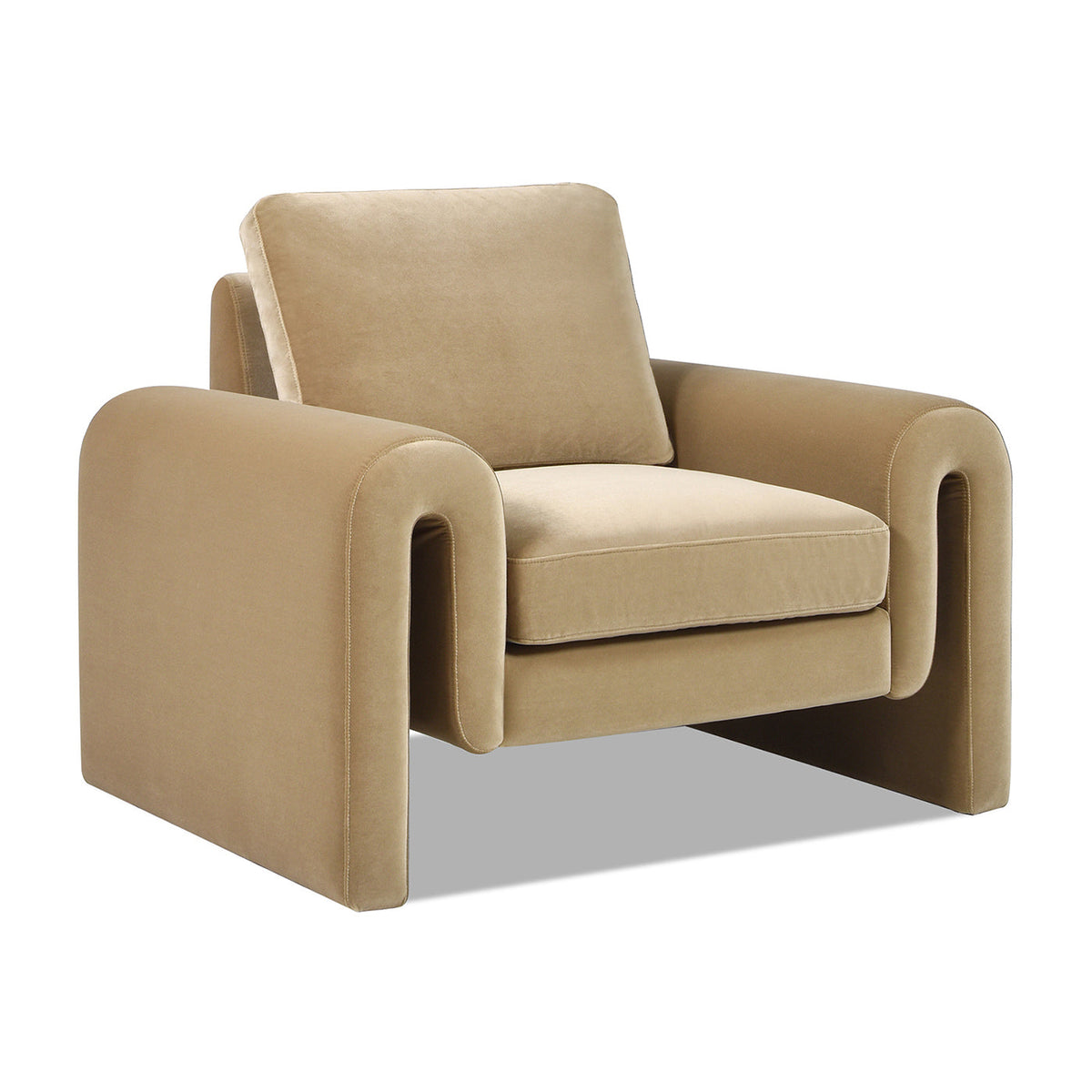 Mason 40" Arched Arm Chair, Camel