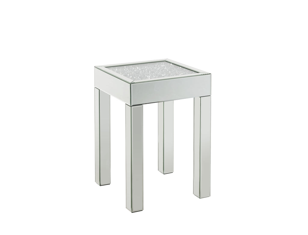 Noralie Mirrored & Faux Diamonds End Table