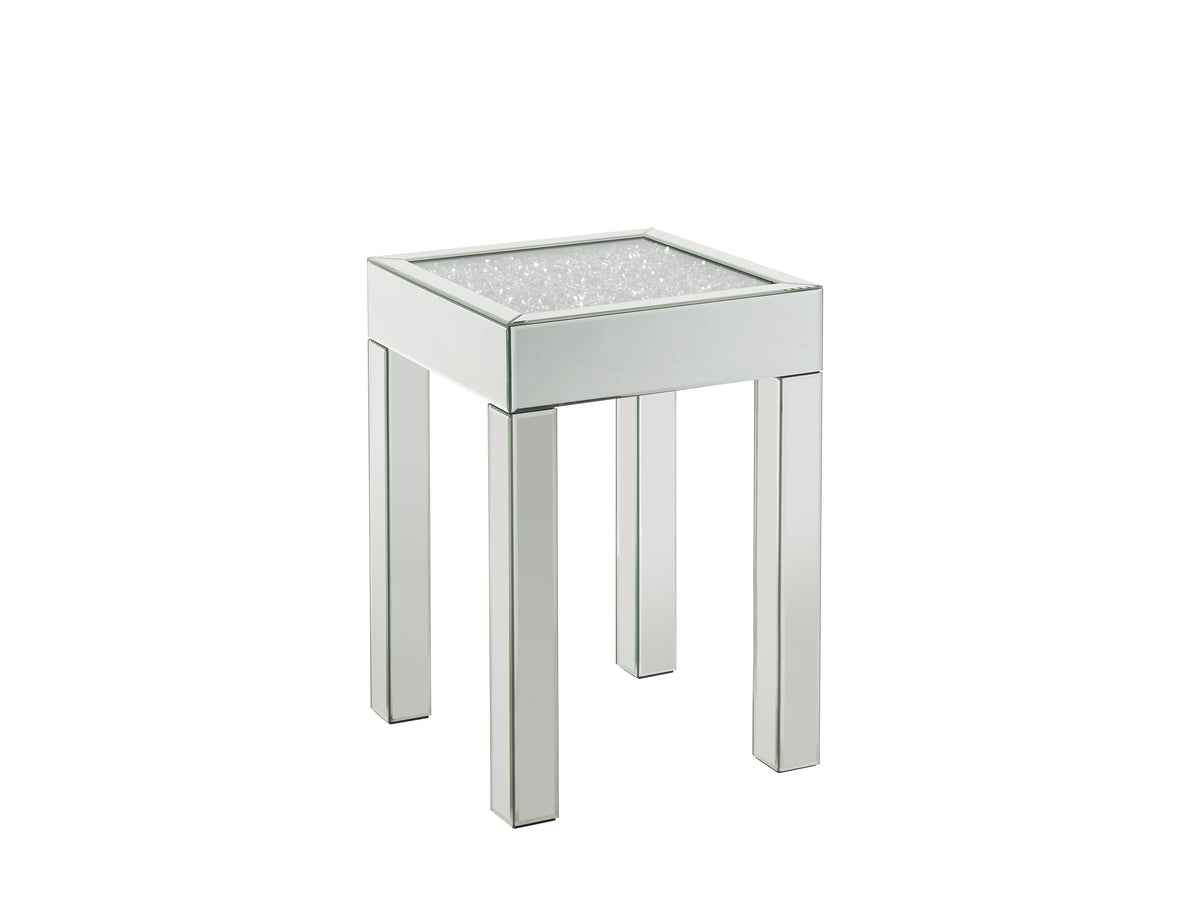 Noralie Mirrored & Faux Diamonds End Table