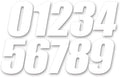 D'cor Visuals 45-16-9 Number 9 (White 6"), 3 Pack, 1 Pack
