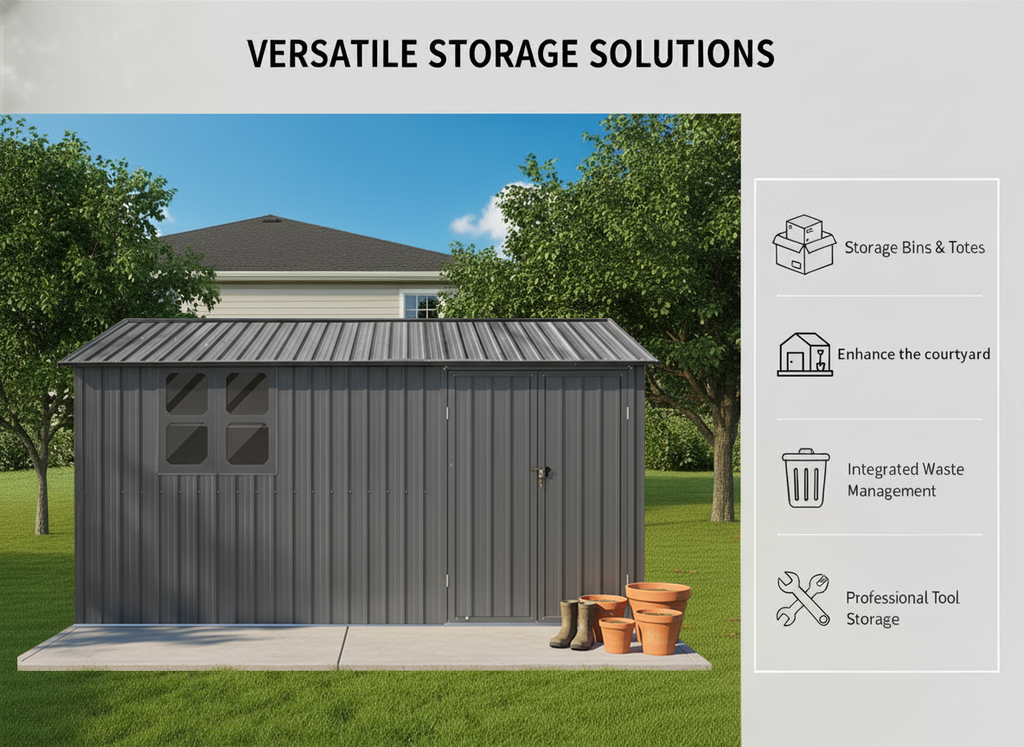 12x10 Ft Metal Garden Sheds