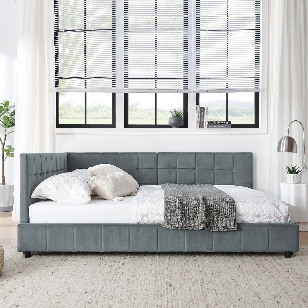 Full Size Upholstered Tufted Bed Frame