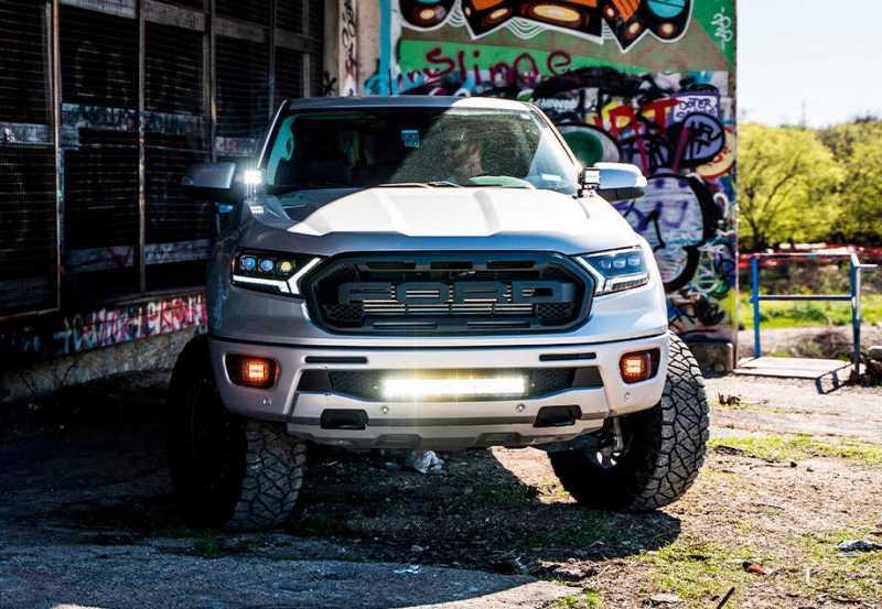 Cali Raised LED Cali Raised 19-22 Ford Ranger 22 Bumper Hidden Led Light Bar Brackets Kit For - W/ 22 Inch Led Bar CR2406