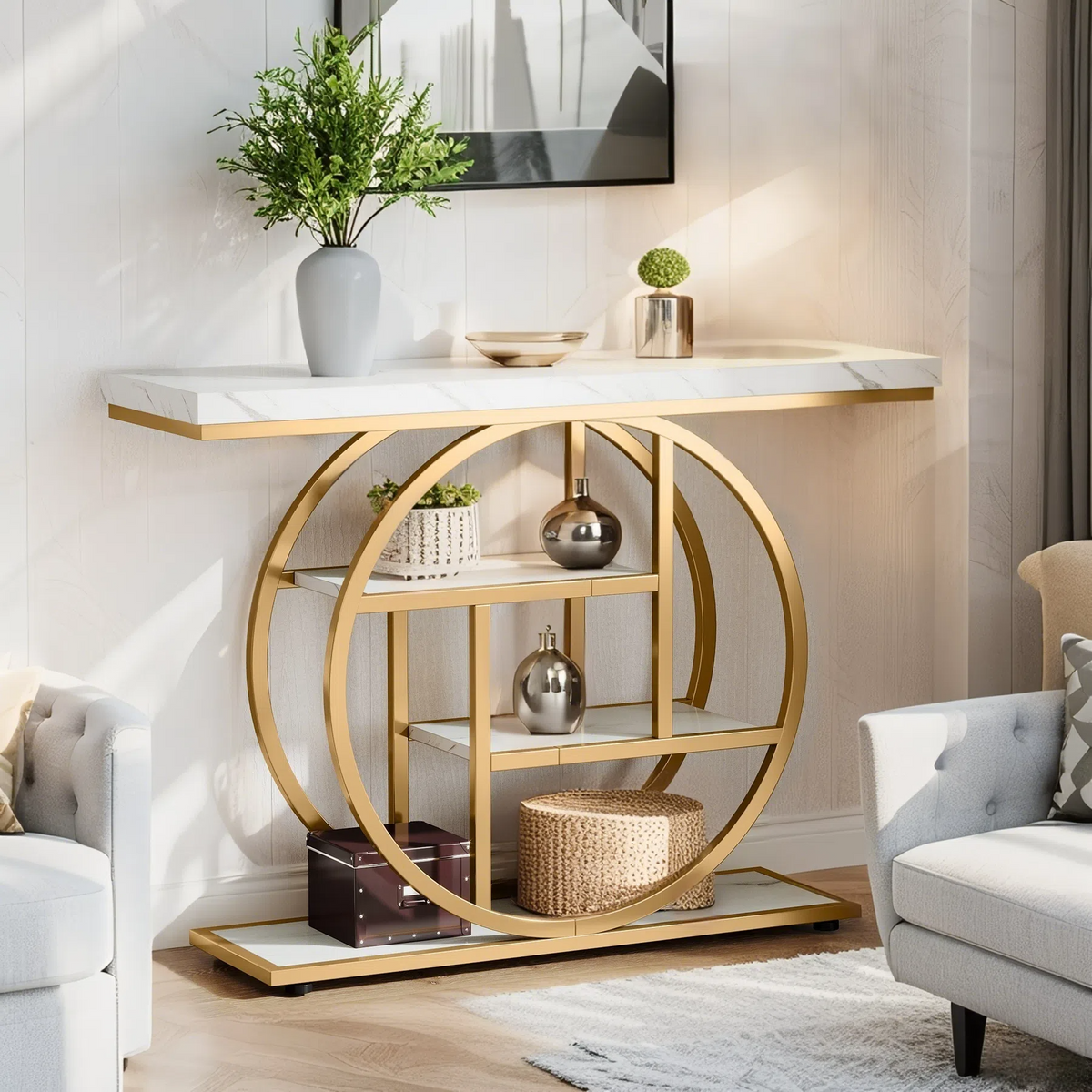 41.3" Industrial Console Table