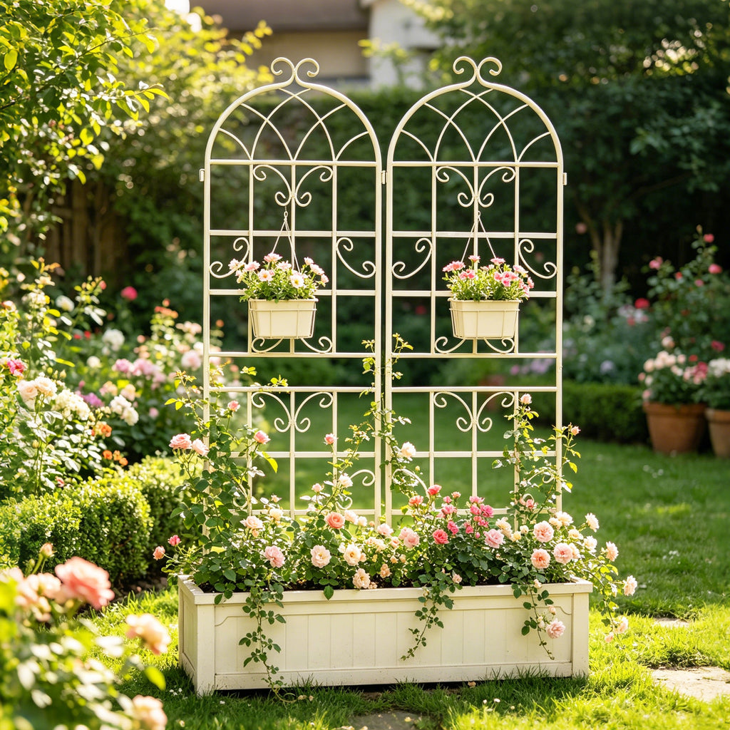 2 Pack Metal Garden Trellis 71" x 19.7"