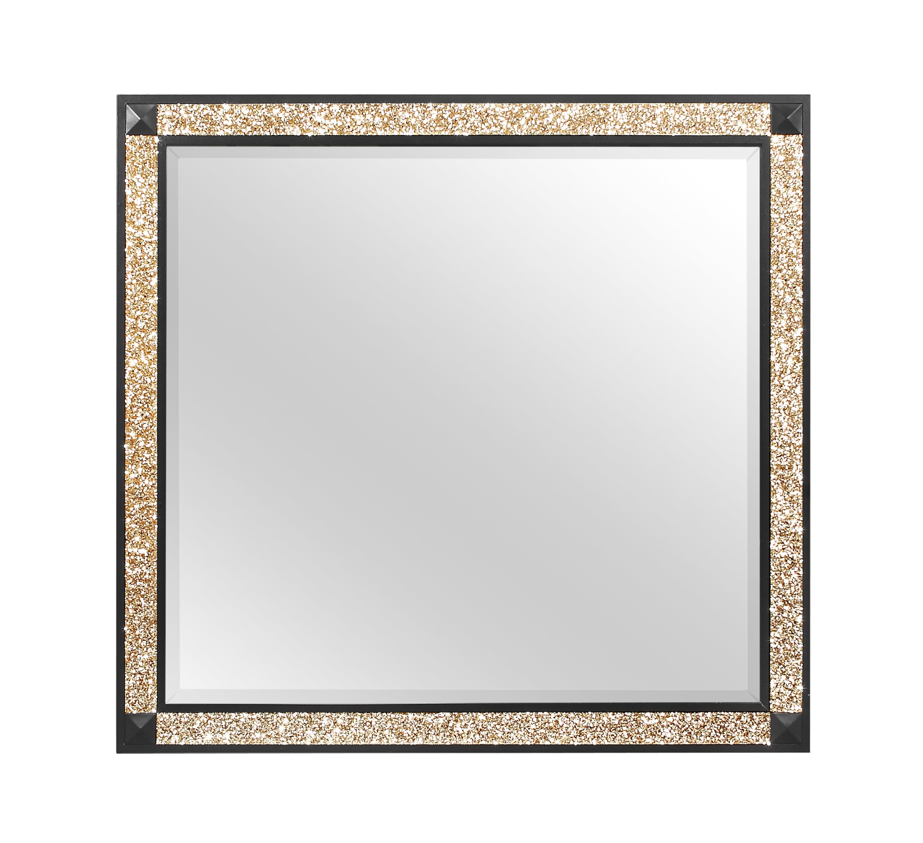 Lively Black/Gold Mirror