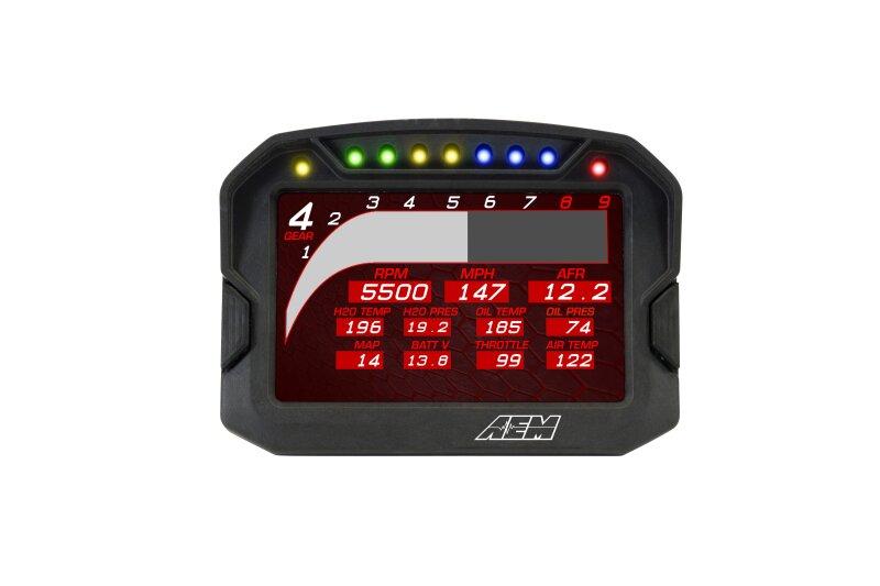 AEM CD-5LG Carbon Logging Digital Dash Display w/ Internal 10Hz GPS & Antenna 30-5603