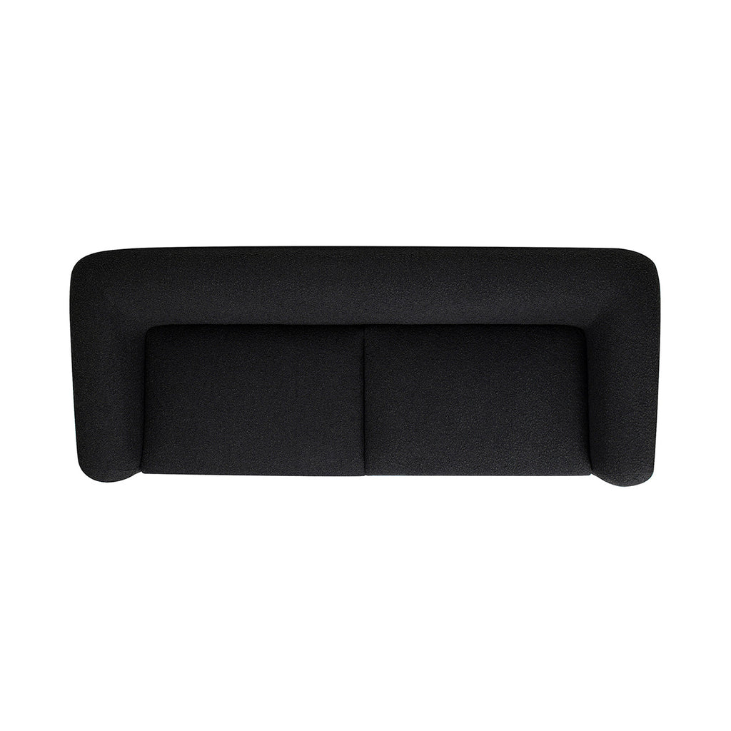 Alpine 90.5" Sherpa Sofa, Ebony