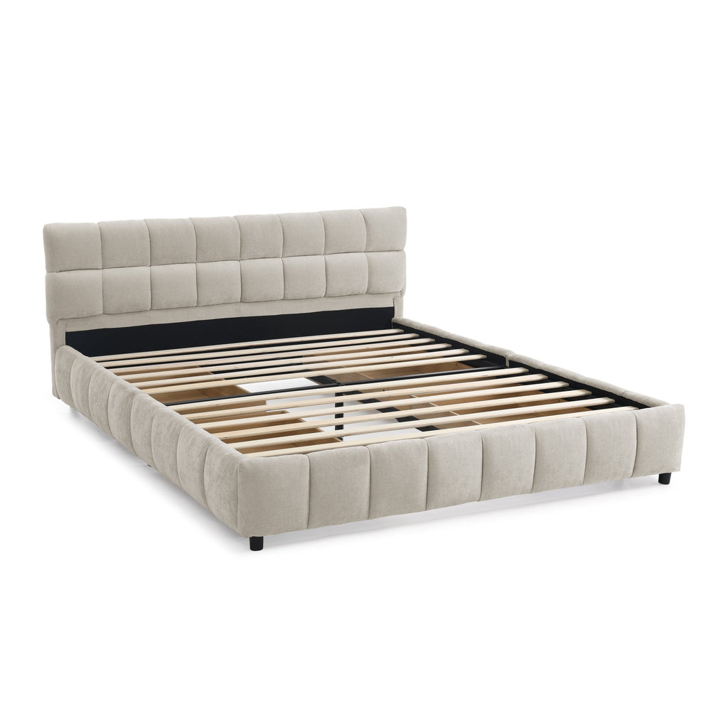 Queen Size Upholstered Bed with Storage