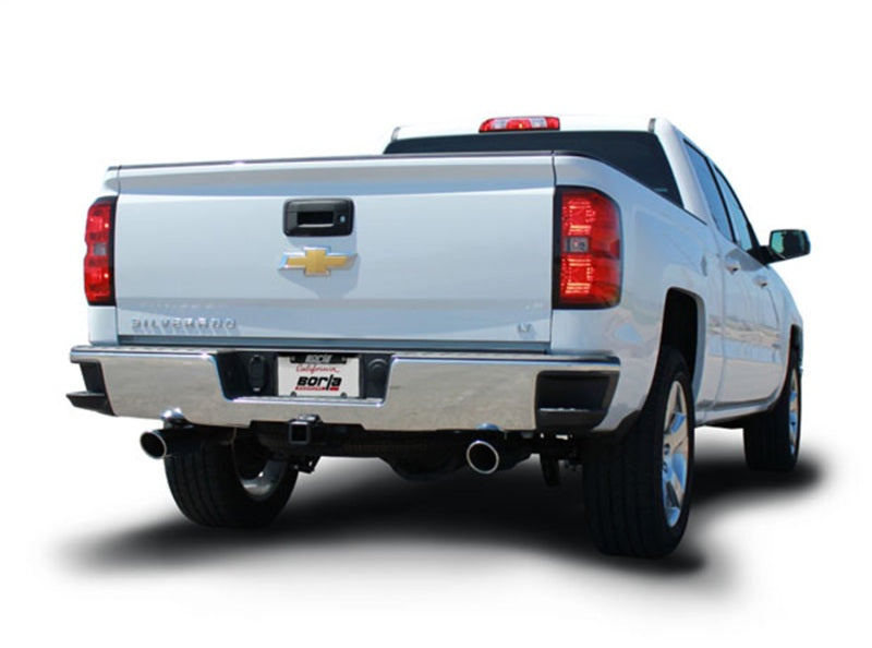 Borla 14 Silv/Sierra 1500 EC Std/CC Short 143.5in WB Touring Single Split Rear Exit Cat-Back Exhaust 140570
