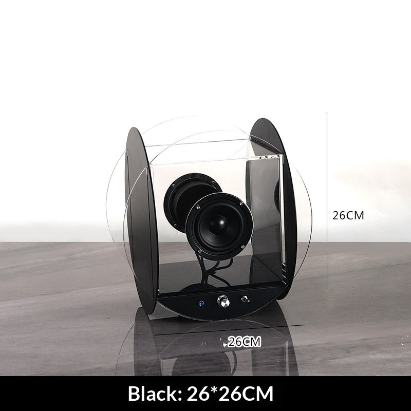 Creative Minimalist Acrylic Retro Bluetooth Round Speaker Ornament