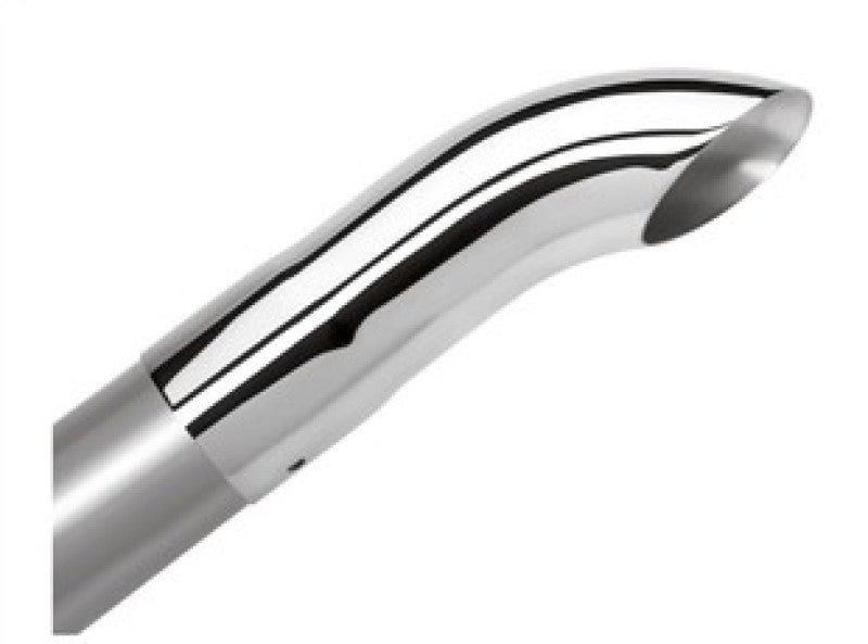 Borla Universal Polished Tip Single Round Turndown/Turnout (inlet 2 1/2in. Outlet 2 1/2in) *NO Retur 20110
