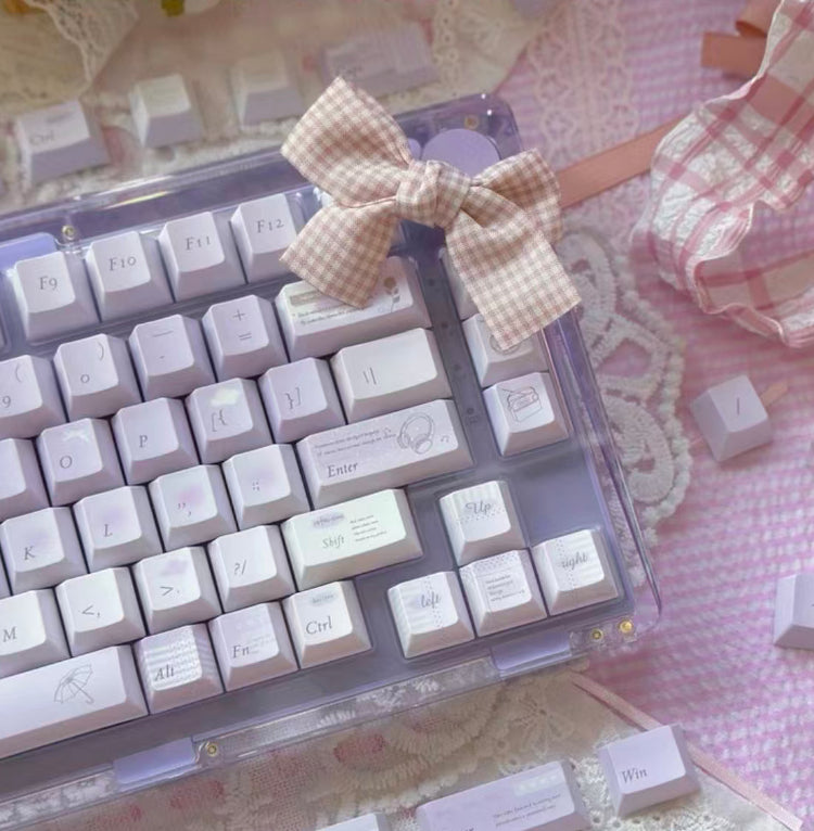 Todays Featured Product PBT Keycaps With 5-sided Dye-sublimation In A Rain-themed Design
