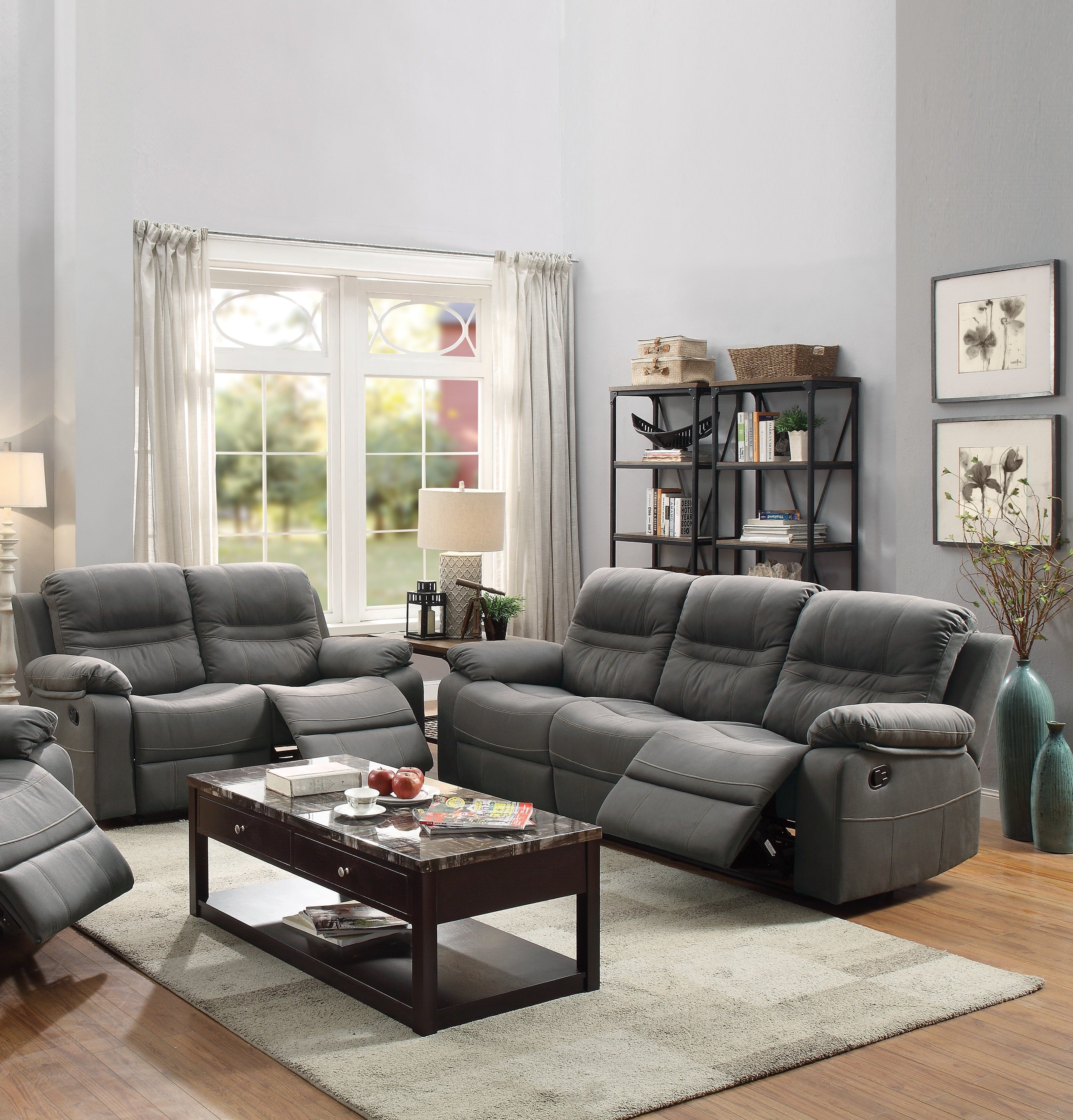 Modern Style Comfortable 2pc Living Room Set