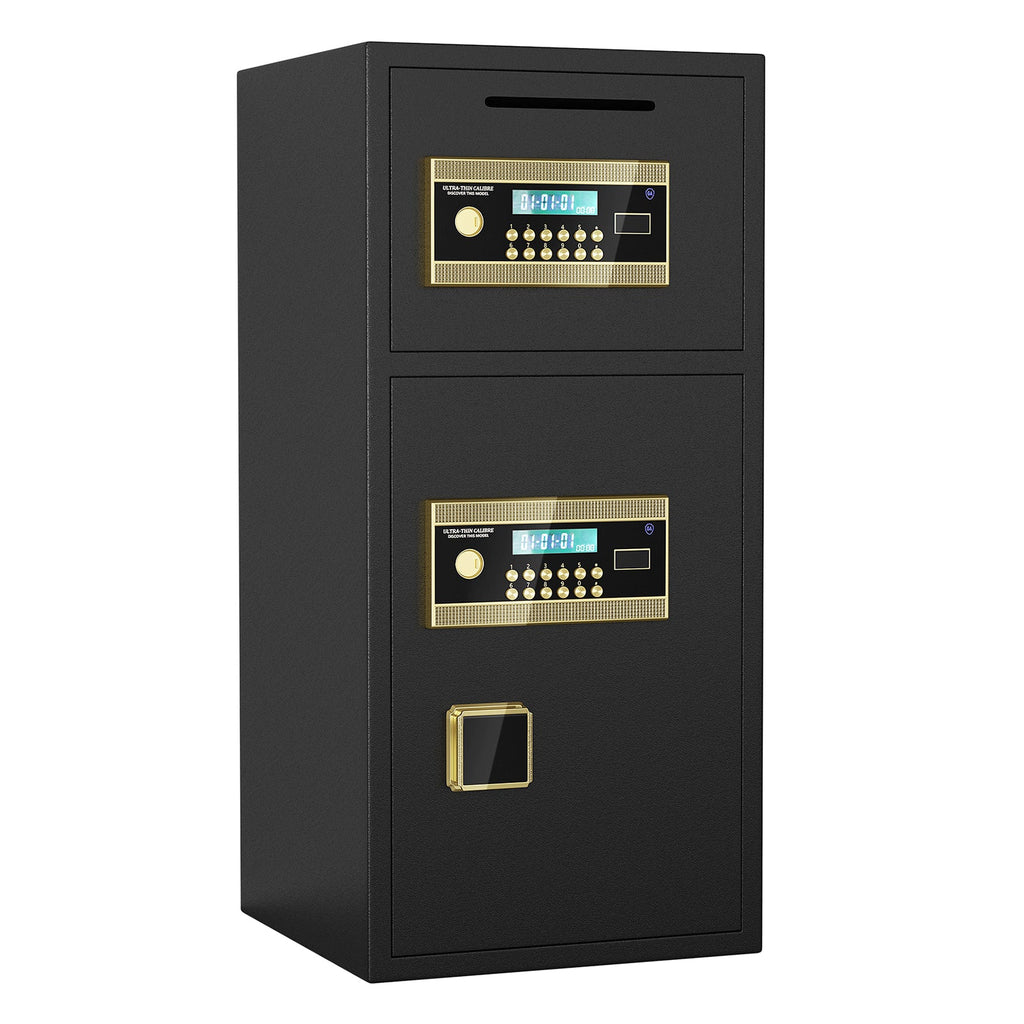 Large Double-Door Coin-Operated Safe with Digital Security Features