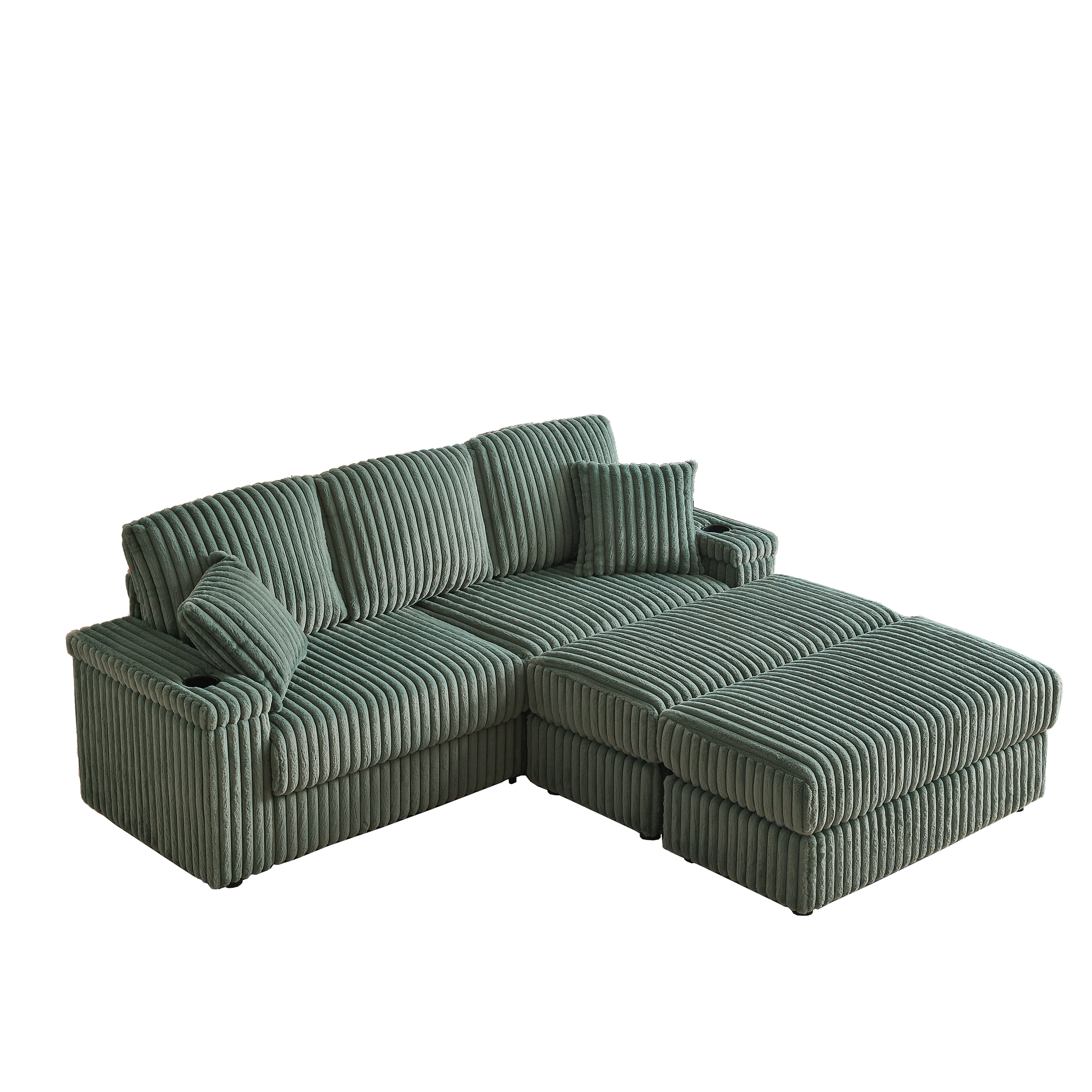 84-Inch Corduroy 3-Seater Sofa