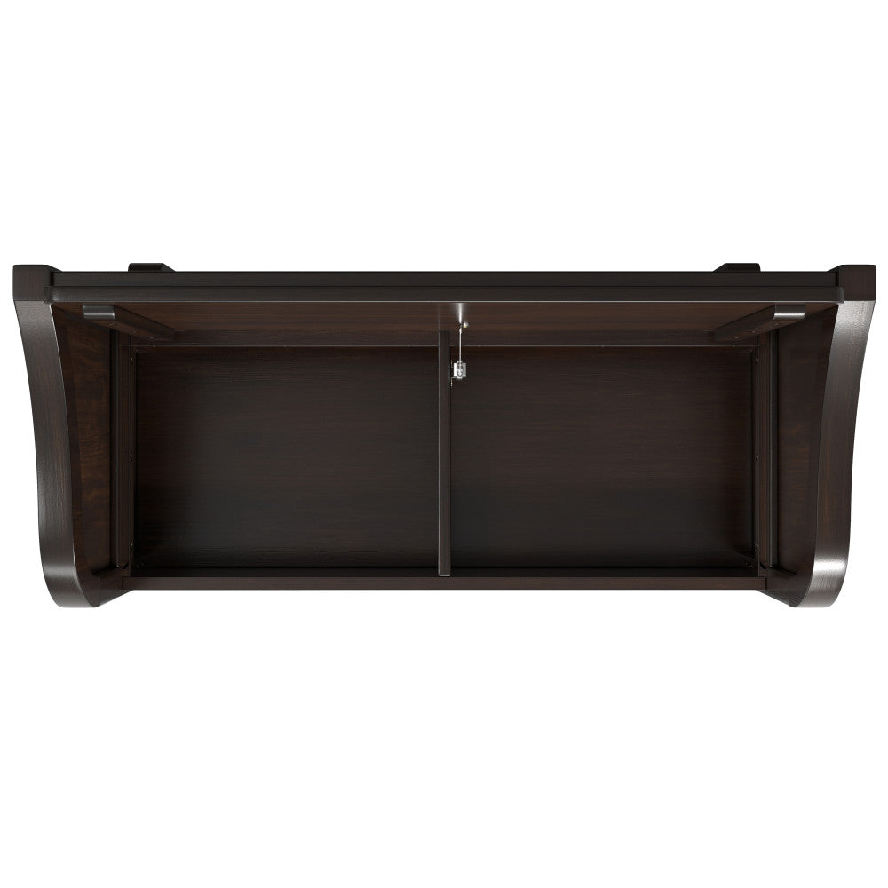 Connaught Solid Wood Entryway Storage Bench with Shelf