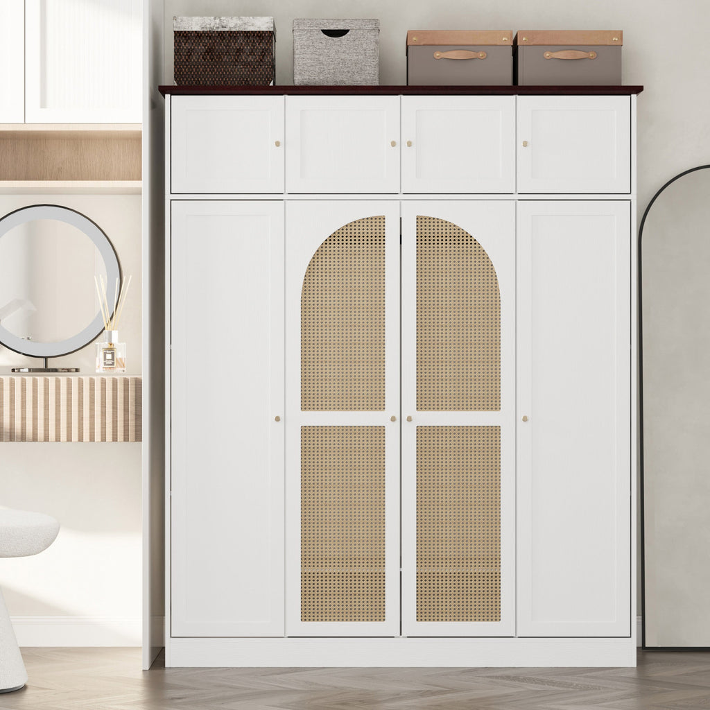 70.87" Tall 8-Door Large Capacity Armoire Wardrobe Closet