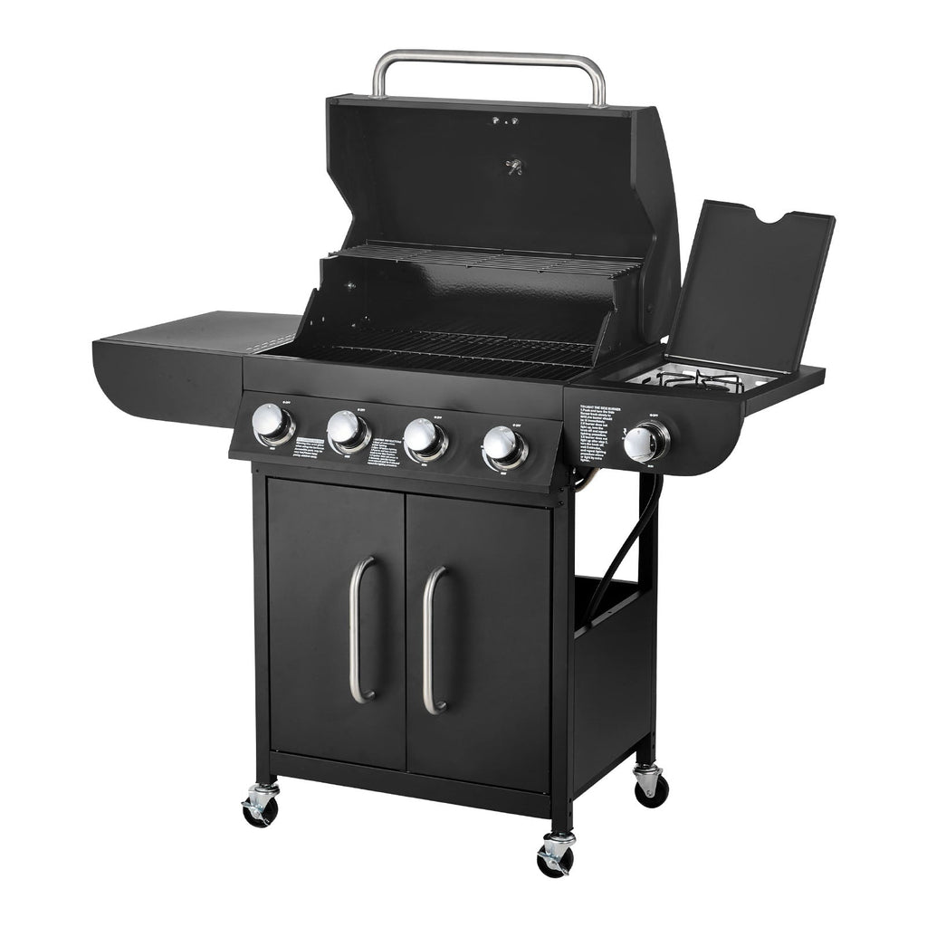 4 Burner Propane Gas Grill with Side Burner