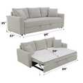 Connie Beige Boucle Sleeper Sectional