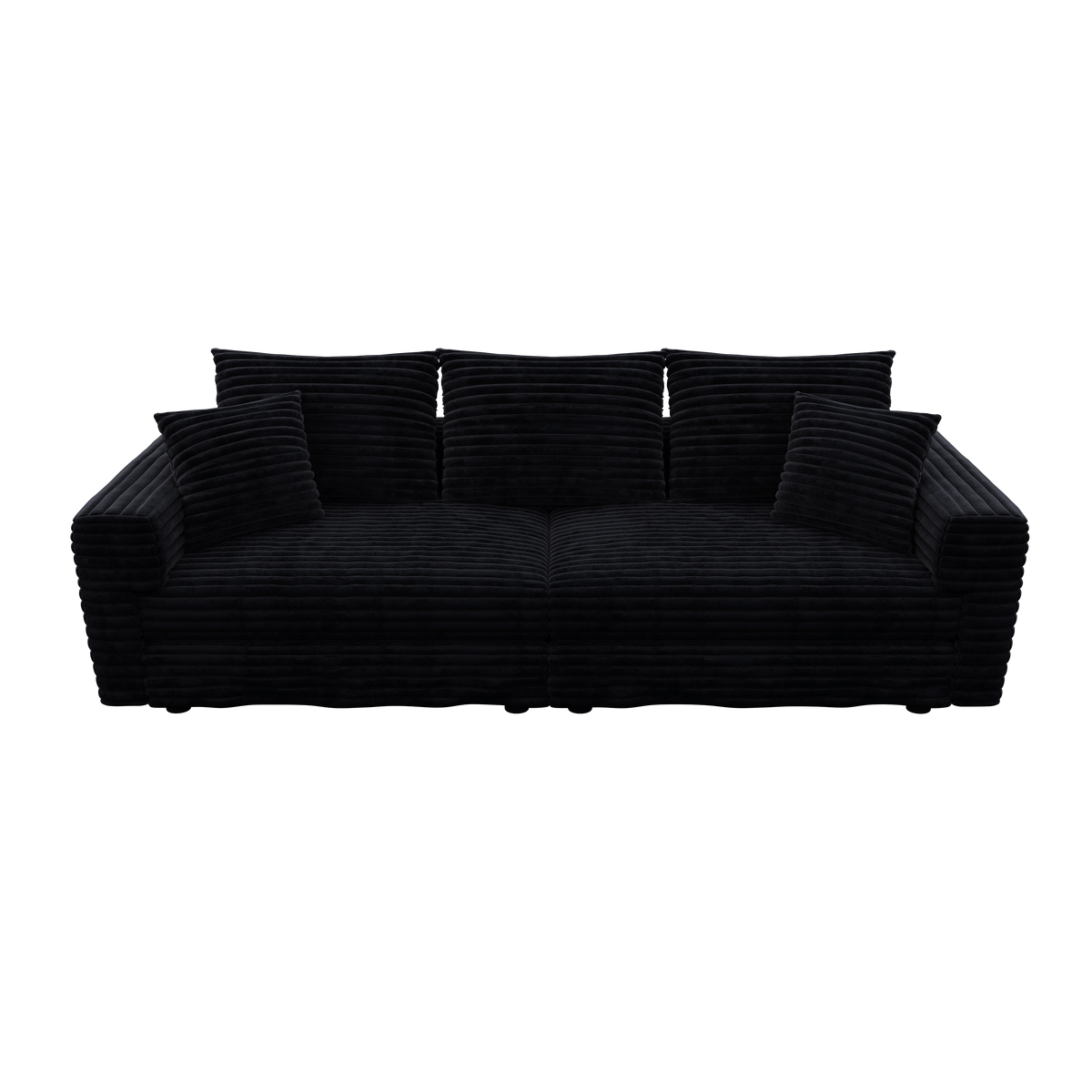 Plush Corduroy 3-Seat Sofa