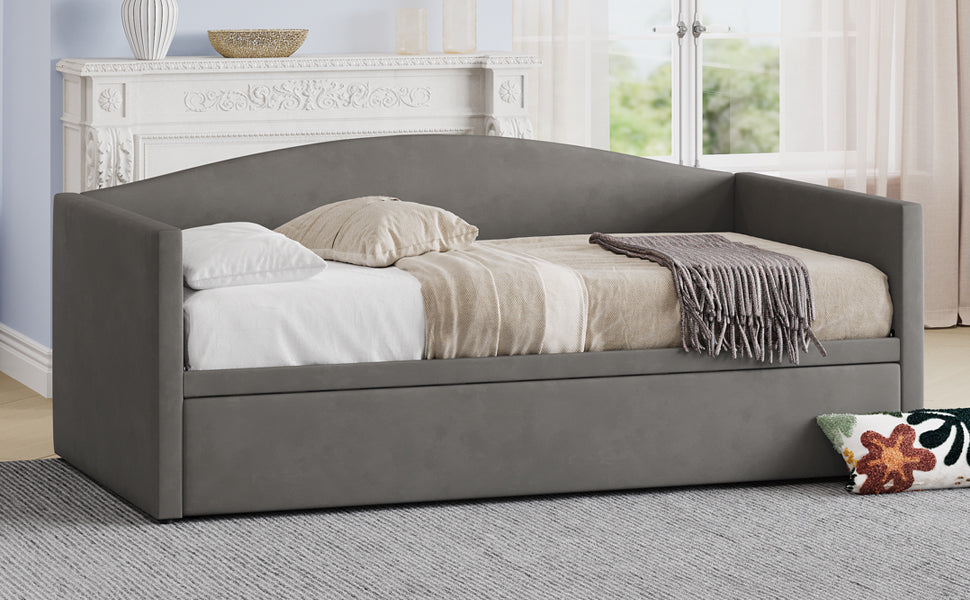 Twin Size Daybed with Extended Pop Up Trundle