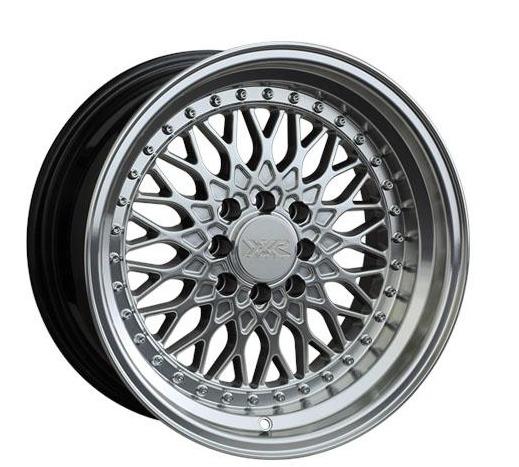 XXR 536 Wheel Hyper Silver / Machined Lip 15x8 +20 4x100,4x114.3