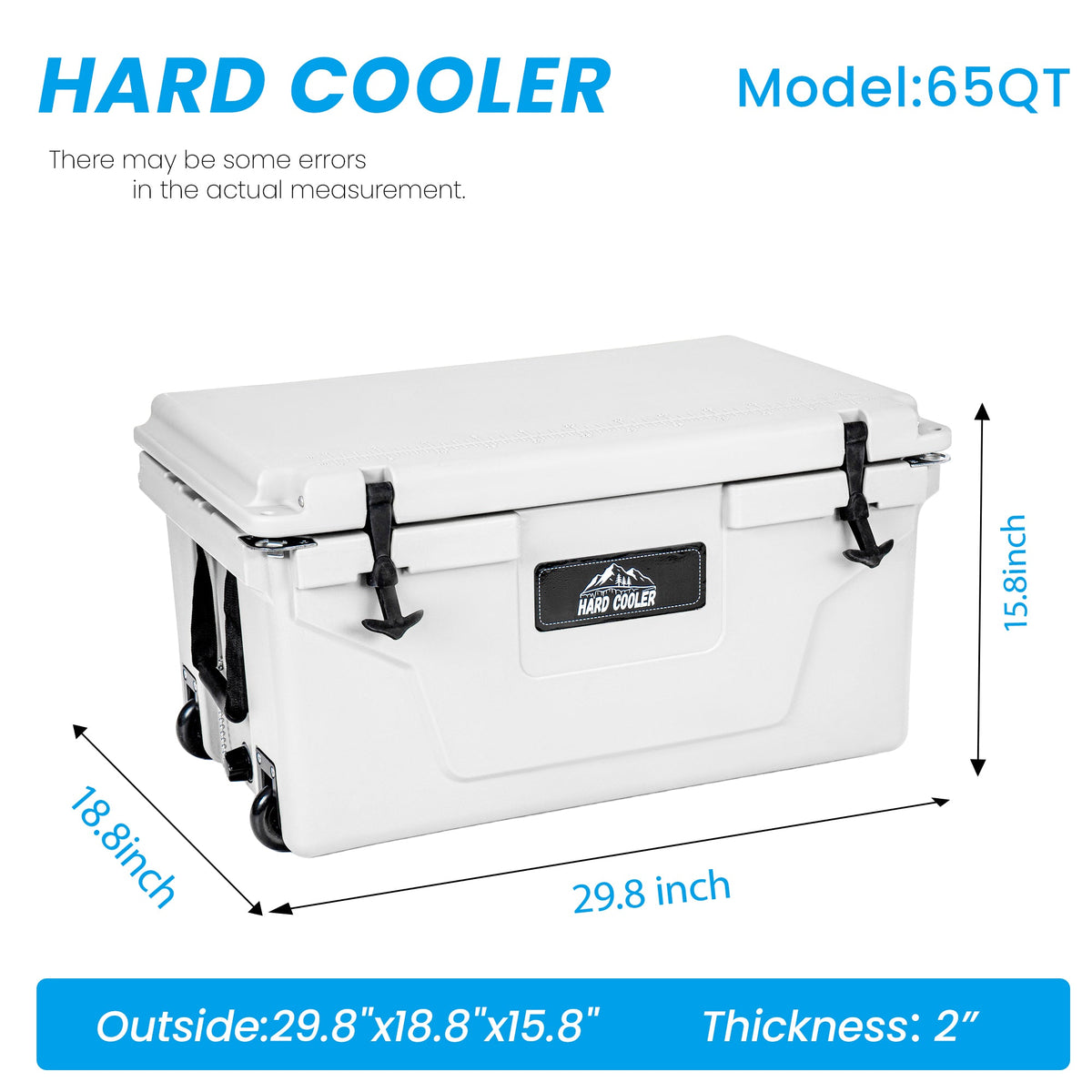 65QT Portable Insulated Cooler Box