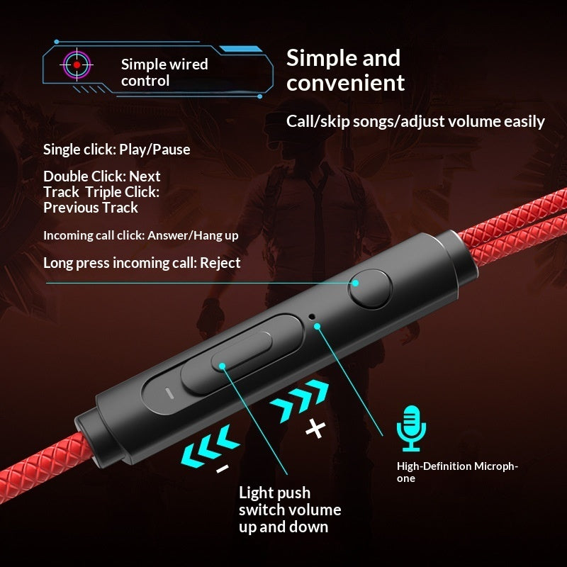 In-ear Esports Gaming Headset With Microphone