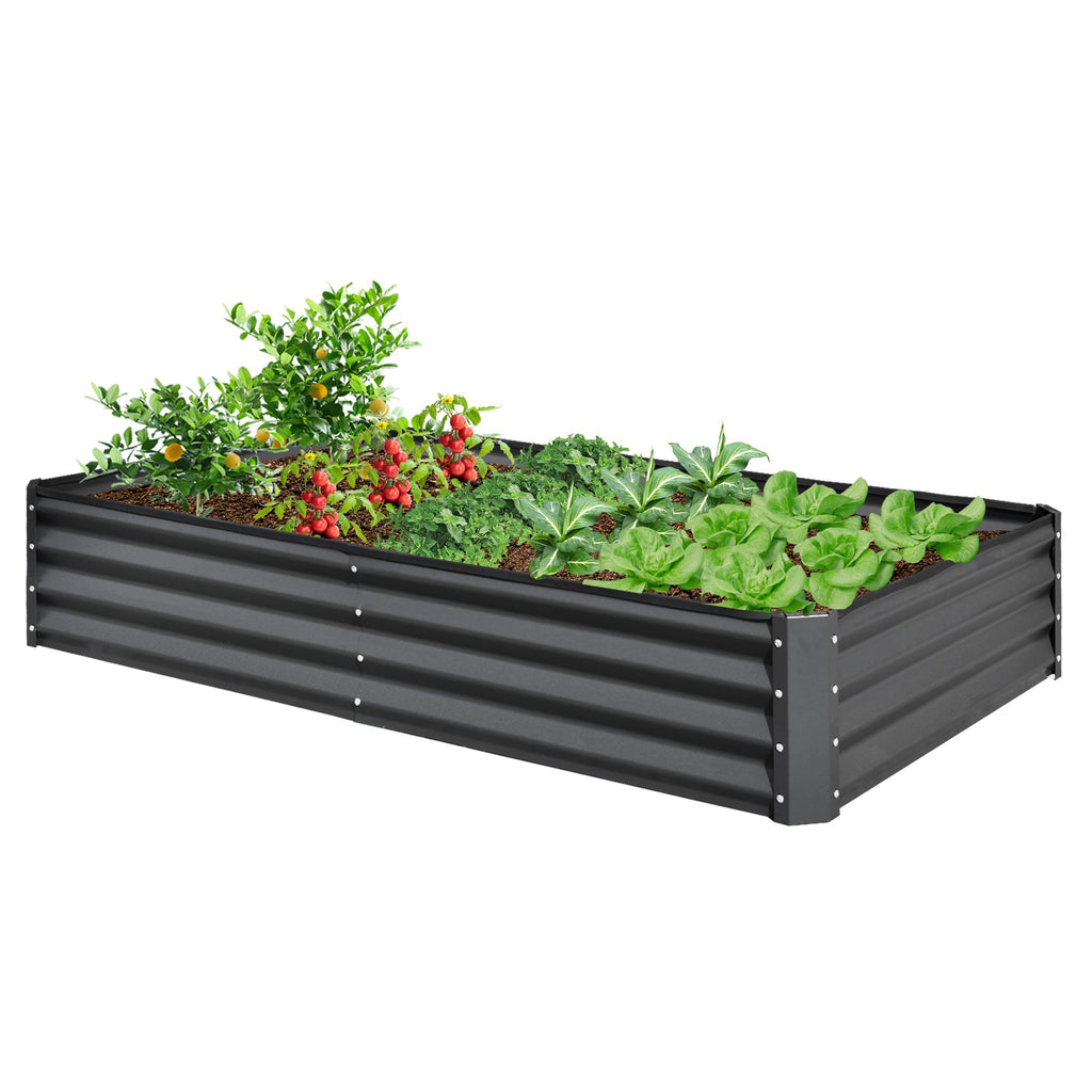 6x3x1ft Galvanized Raised Garden Bed