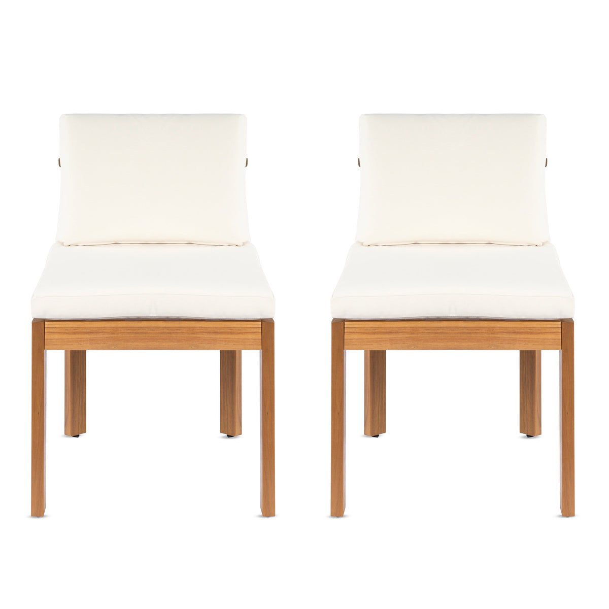 Acacia Wood Outdoor Dining Chair Set of 2