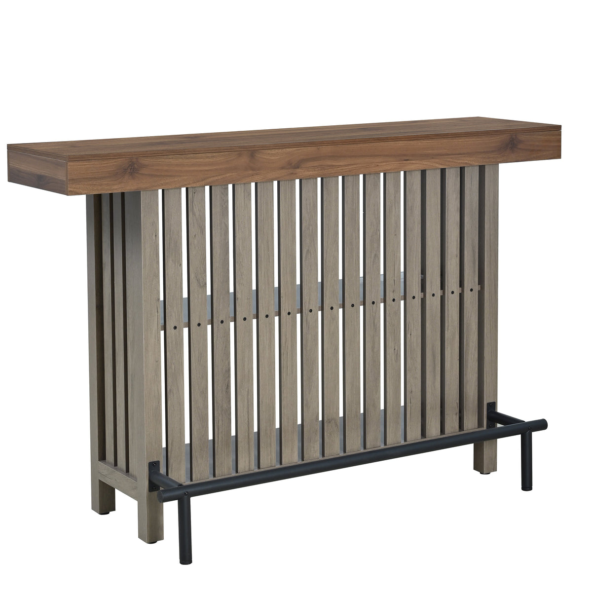 U_Style 3-in-1 Sideboard Table, Counter Height Table & Bar Table with Wine Storage
