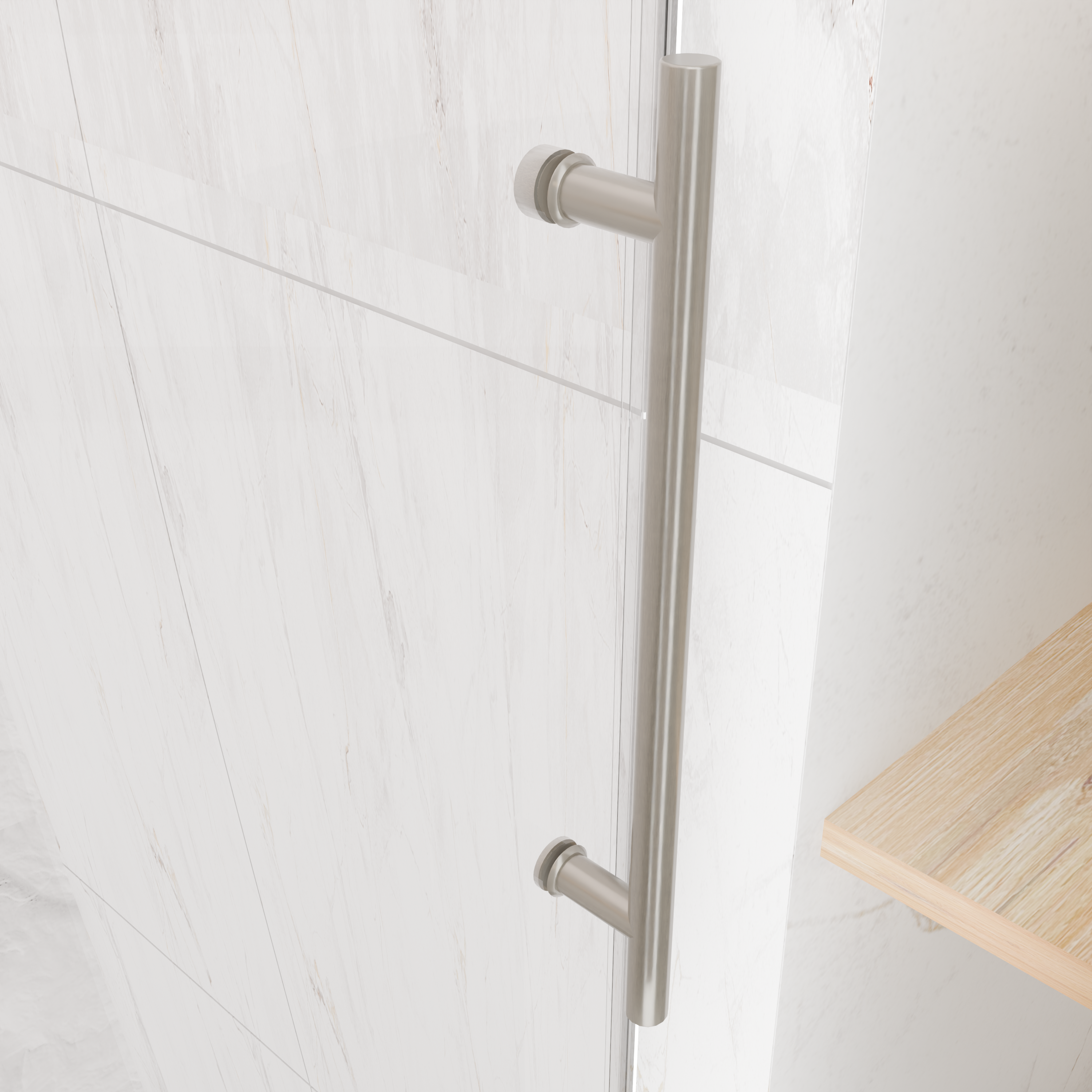 Frameless Shower Door with Premium Tempered Glass