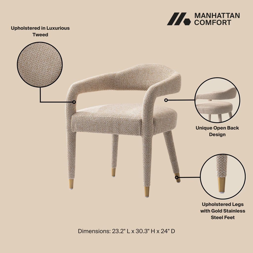 Aspen Upholstered Tweed Armchair