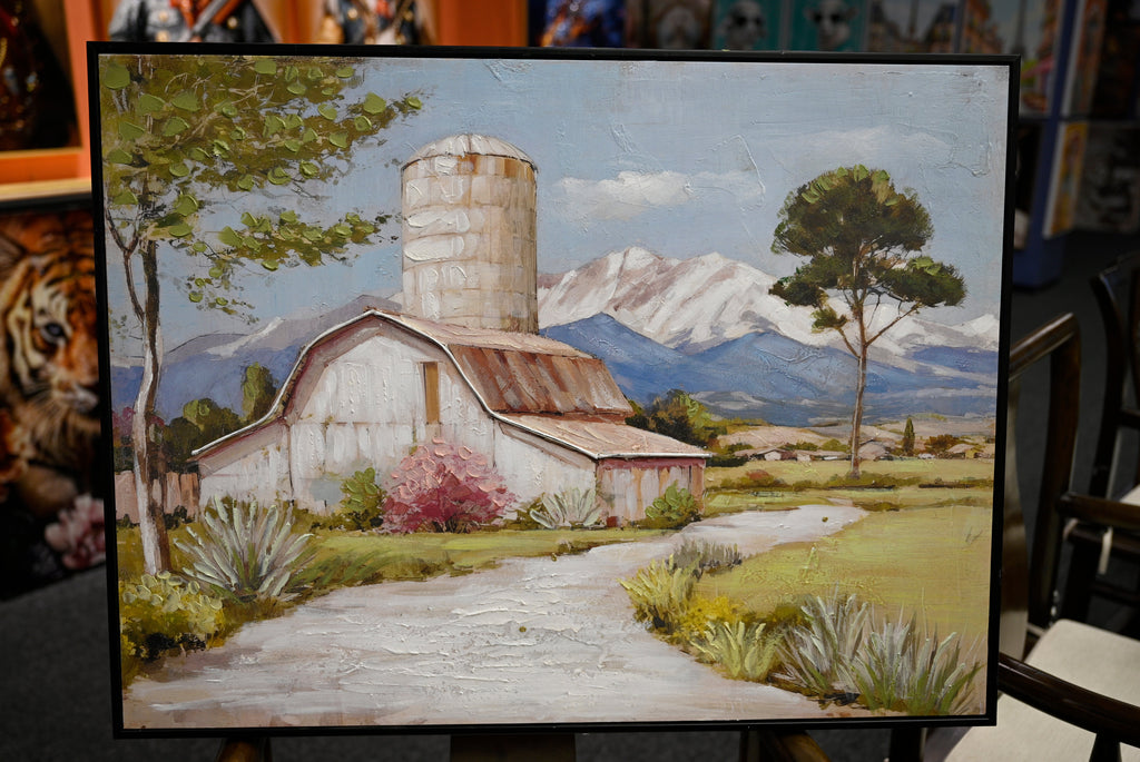 Framed Rustic Farmhouse Canvas Wall Art
