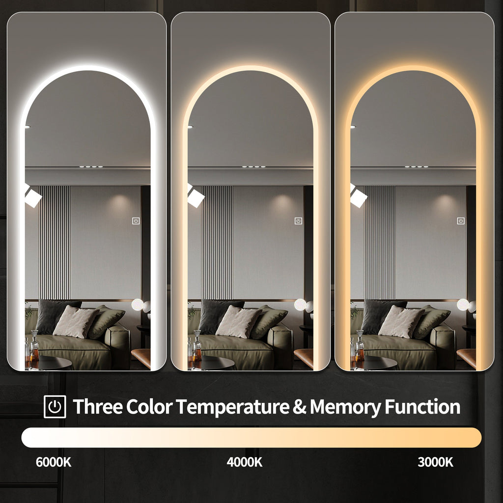 65" x 21" LED Full Length Wall Mirror
