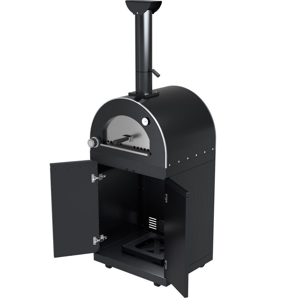 Black 128-Inch Double Stainless Steel Gas Outdoor Kitchen