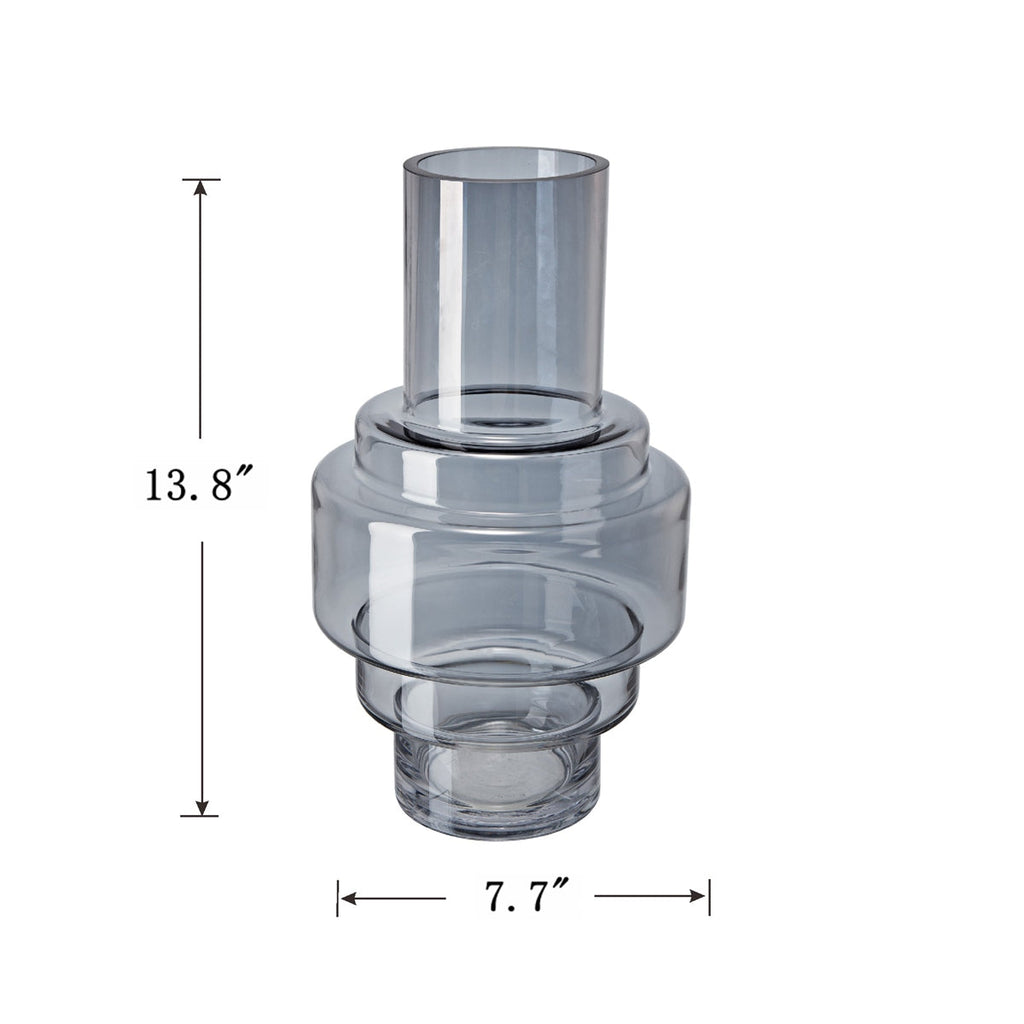 Geometric Design Smoke Luster Decorative Vase