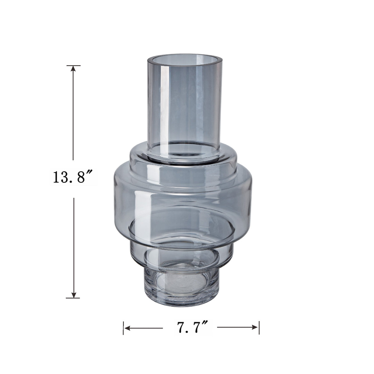 Geometric Design Smoke Luster Decorative Vase