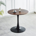 31.5" Walnut Color Top Tulip Table