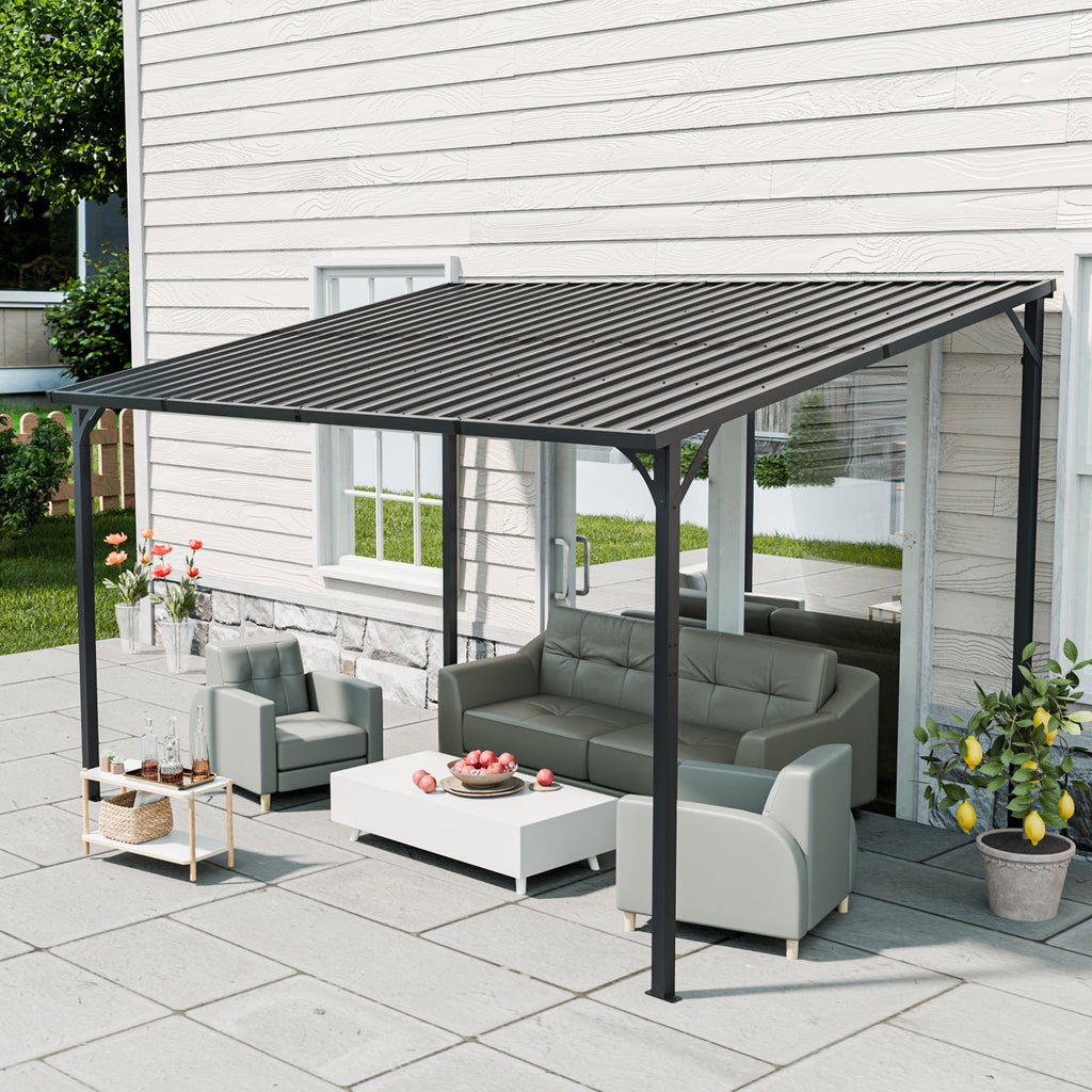 Outdoor Pergola - 12' x 8' Galvanized Steel