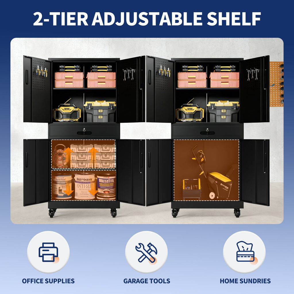 Heavy Duty Metal Storage Cabinet with Drawer