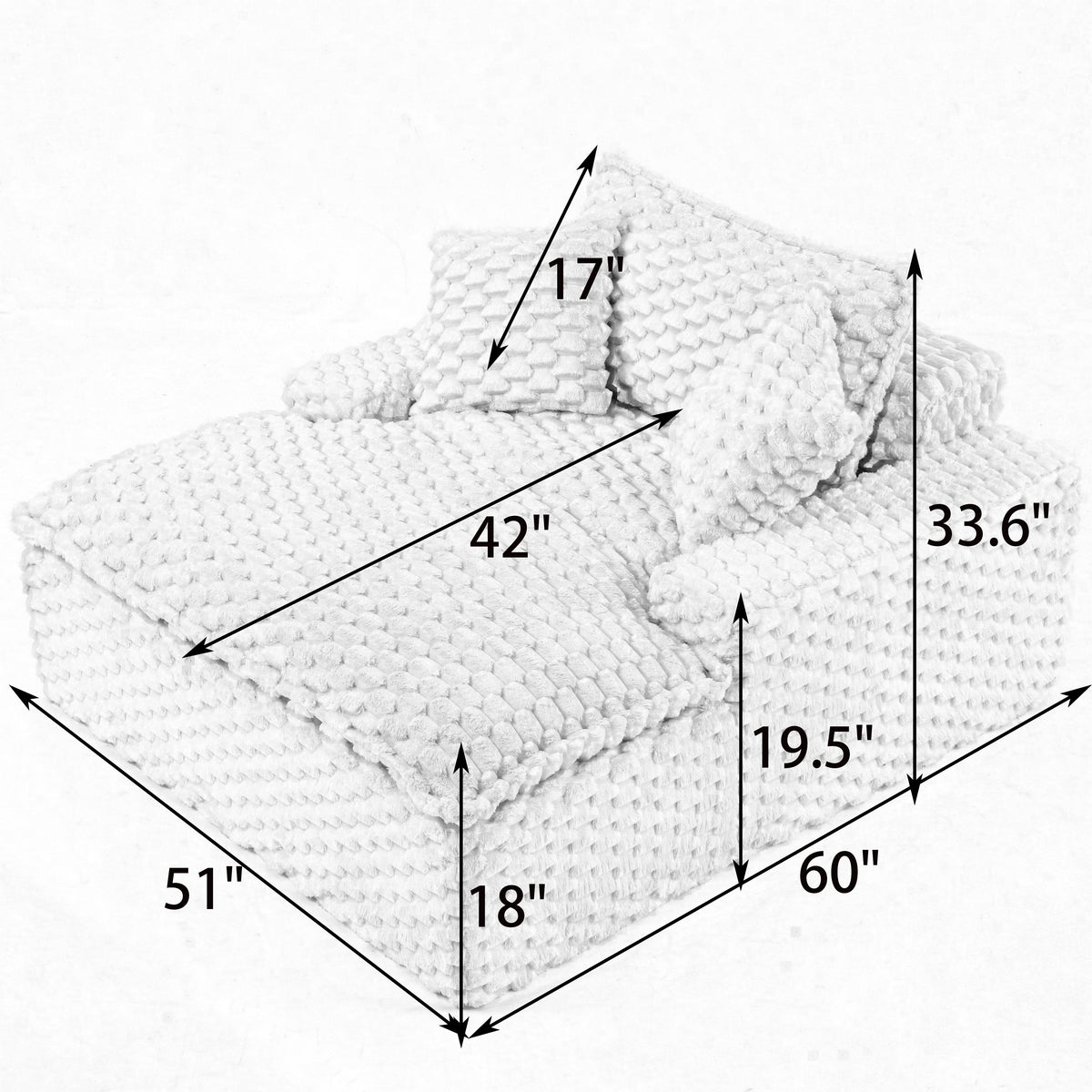 51-Inch Comfort-Bearing Sofa