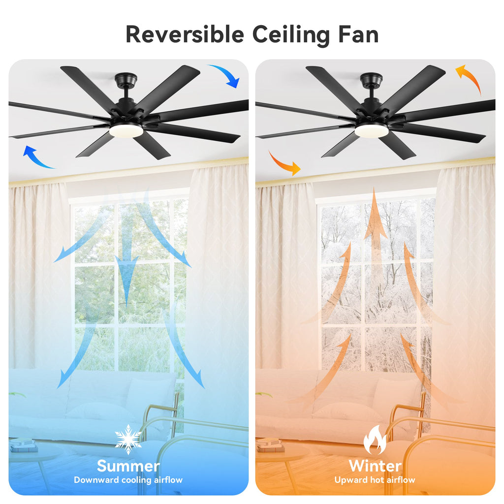 Modern 52-Inch Smart Ceiling Fan With Light