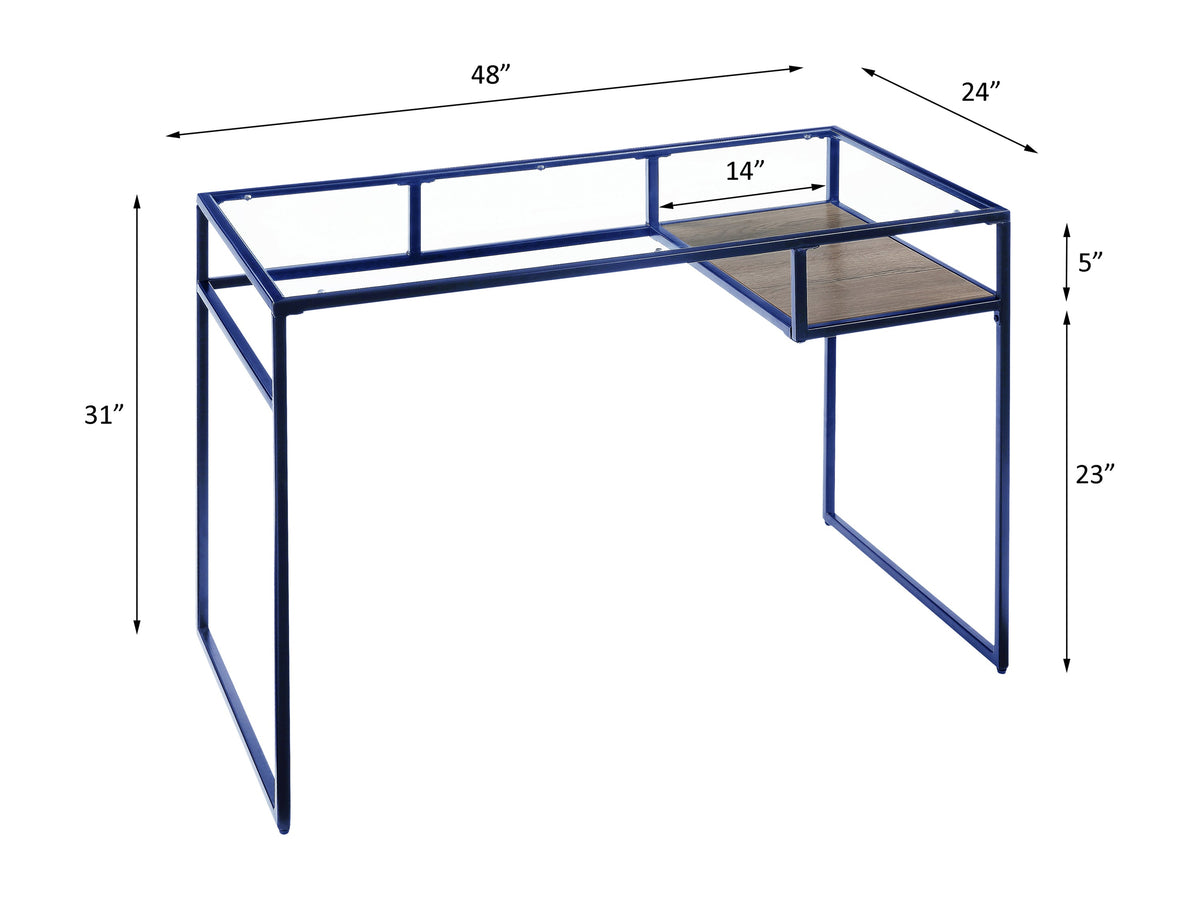 Yasin Glass Top Desk