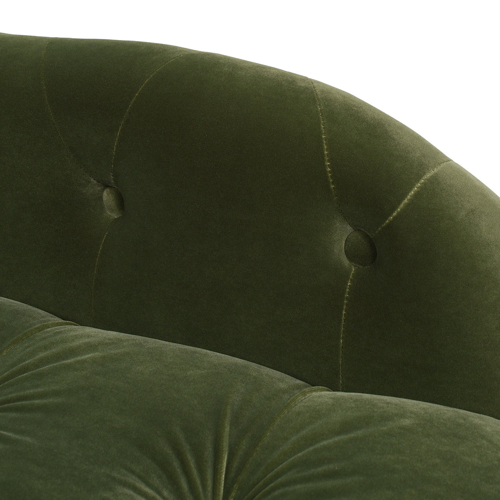 Samuel Tufted Roll Arm Chaise Lounge, Olive