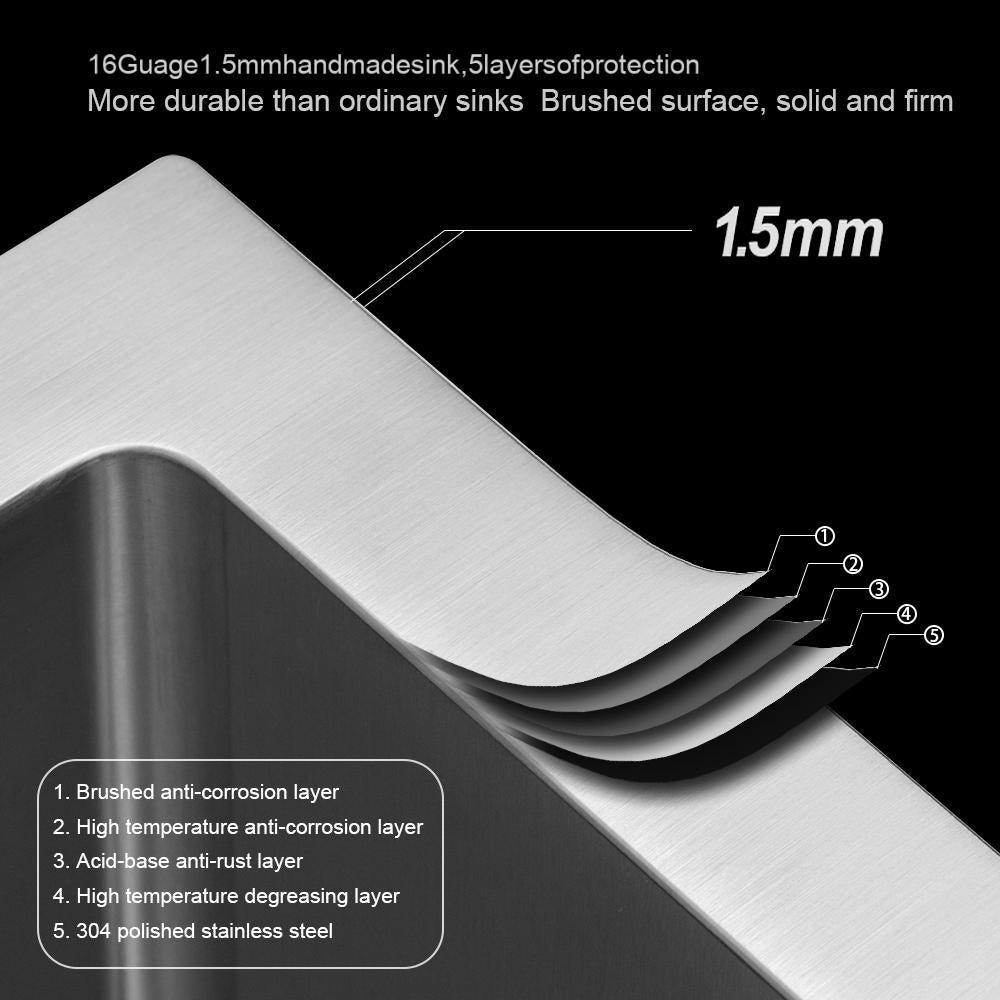 23 Inch Undermount Sink - Stainless Steel Kitchen Sink