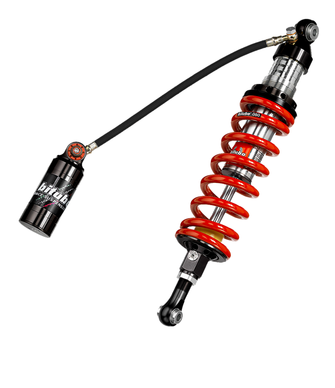 Bitubo Suspension Bitubo CLU1 Monoshock Adjustable: Spring Preload, Rebound, Double Compression, Length, Red Spring H0140CLU11