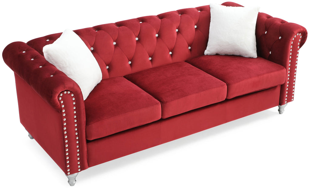 Raisa G869A-S Sofa - Burgundy